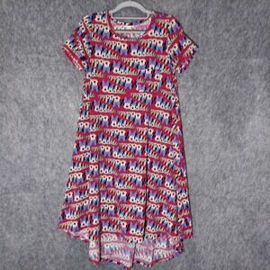Lularoe‎ Disney Dress Xs All Over Minnie Mouse Magical Red Short Sleeve Casual